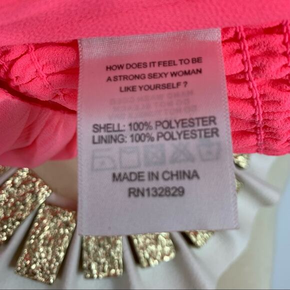 LPA Caspian Top Neon Pink Women’s Small Puff Sleeves NEW - Picture 8 of 9